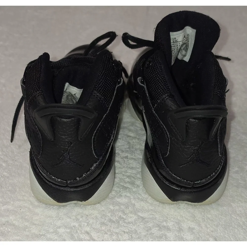 Jordan 6 Rings Black White Boys' High Top Sneakers Size 12C